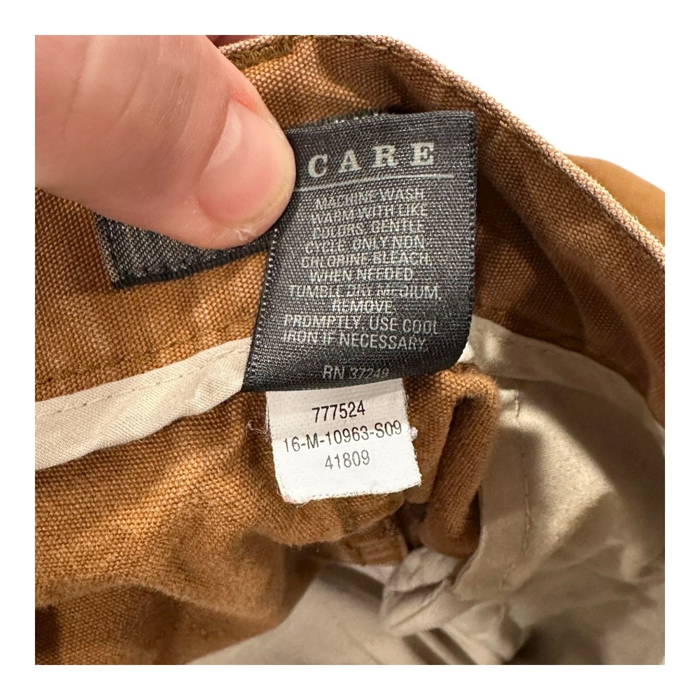 REI Men's Tan Canvas Double Knee Utility Work Pants Size 34x30 - Picture 3 of 13